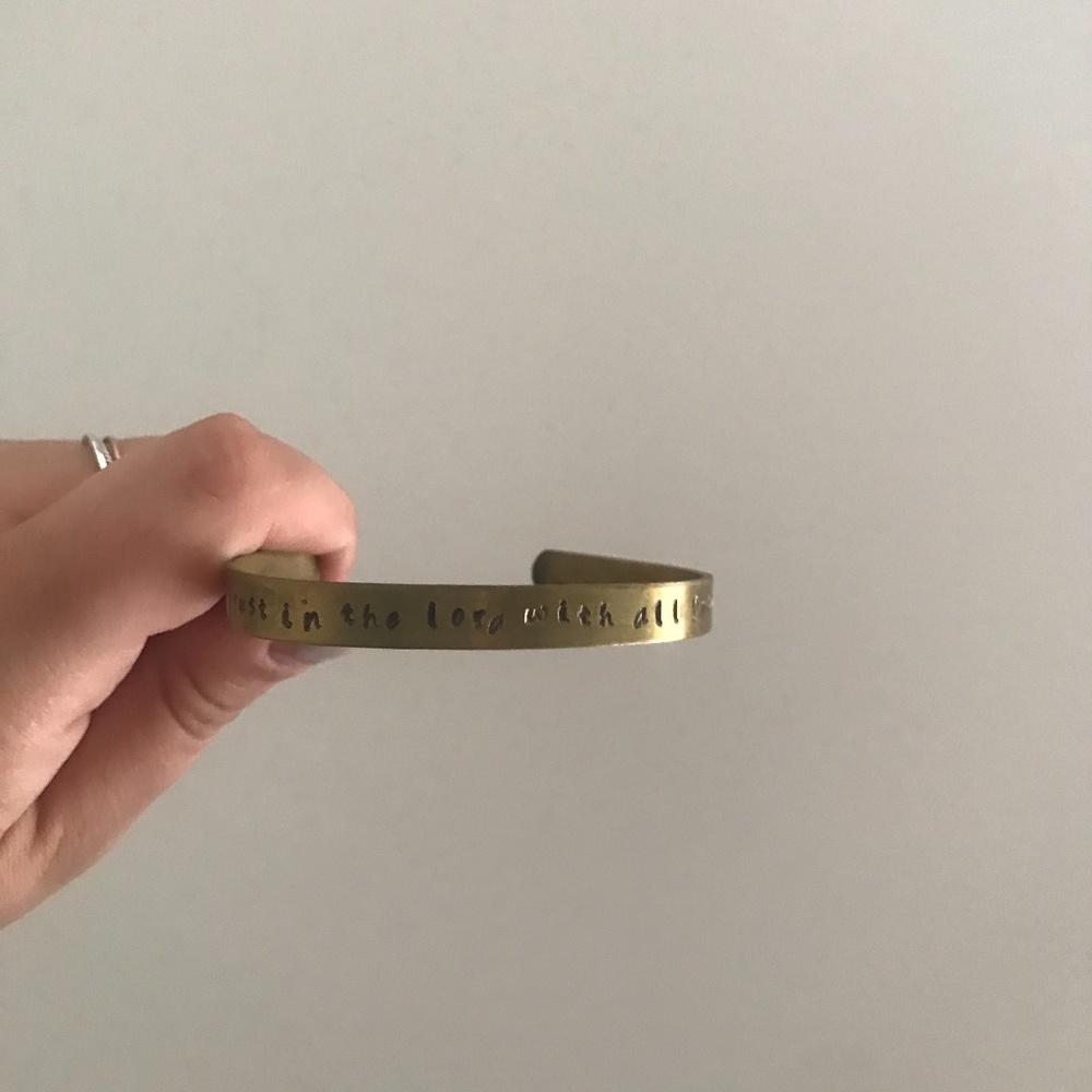 Bangle Bracelet with Bible Verse